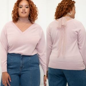 NWT Eloquii Elements Illusion Neckline Sweater Size 14